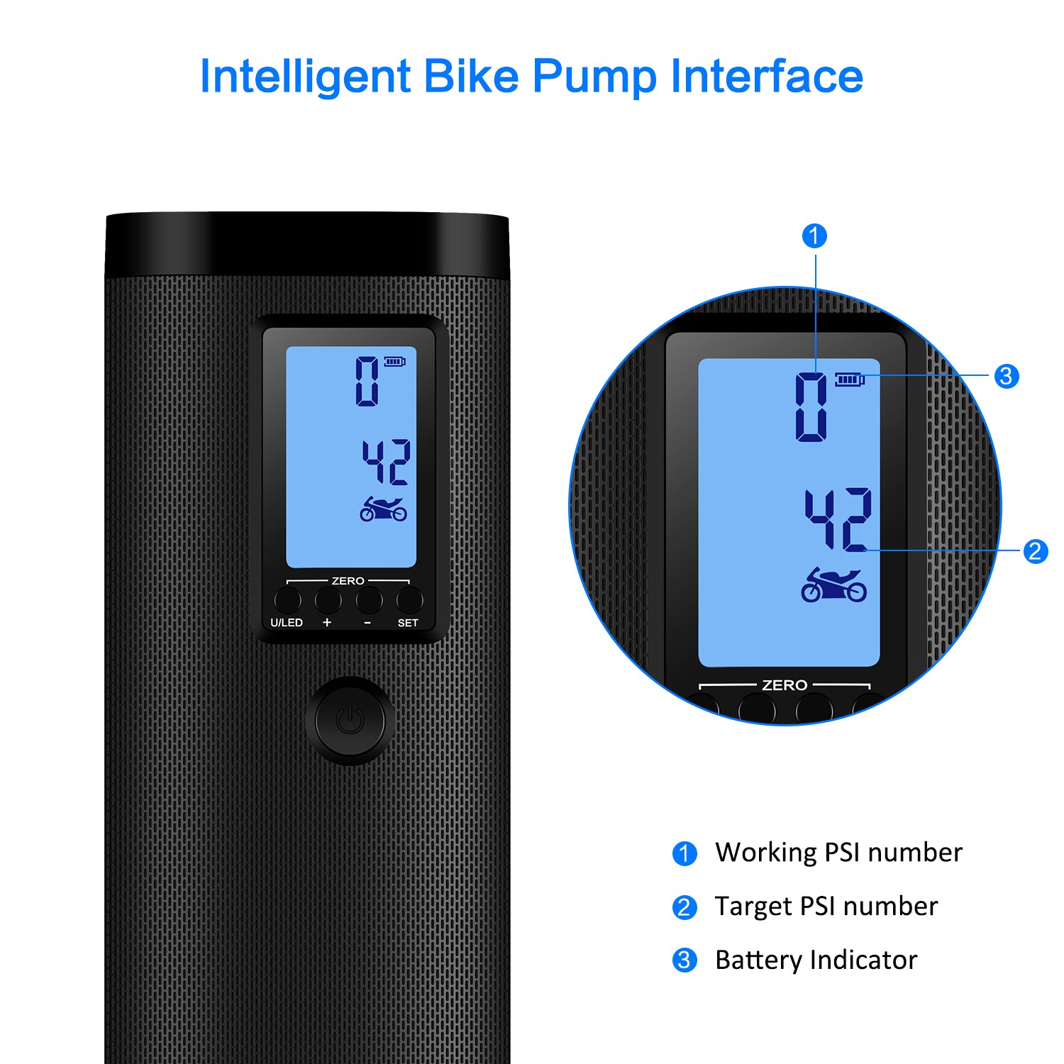 AP2 High Precision Sensor Air Pump Portable Tire Inflator with Power Bank Function AP2 High Precision Sensor Air Pump Portable Tire Inflator with Power Bank Function